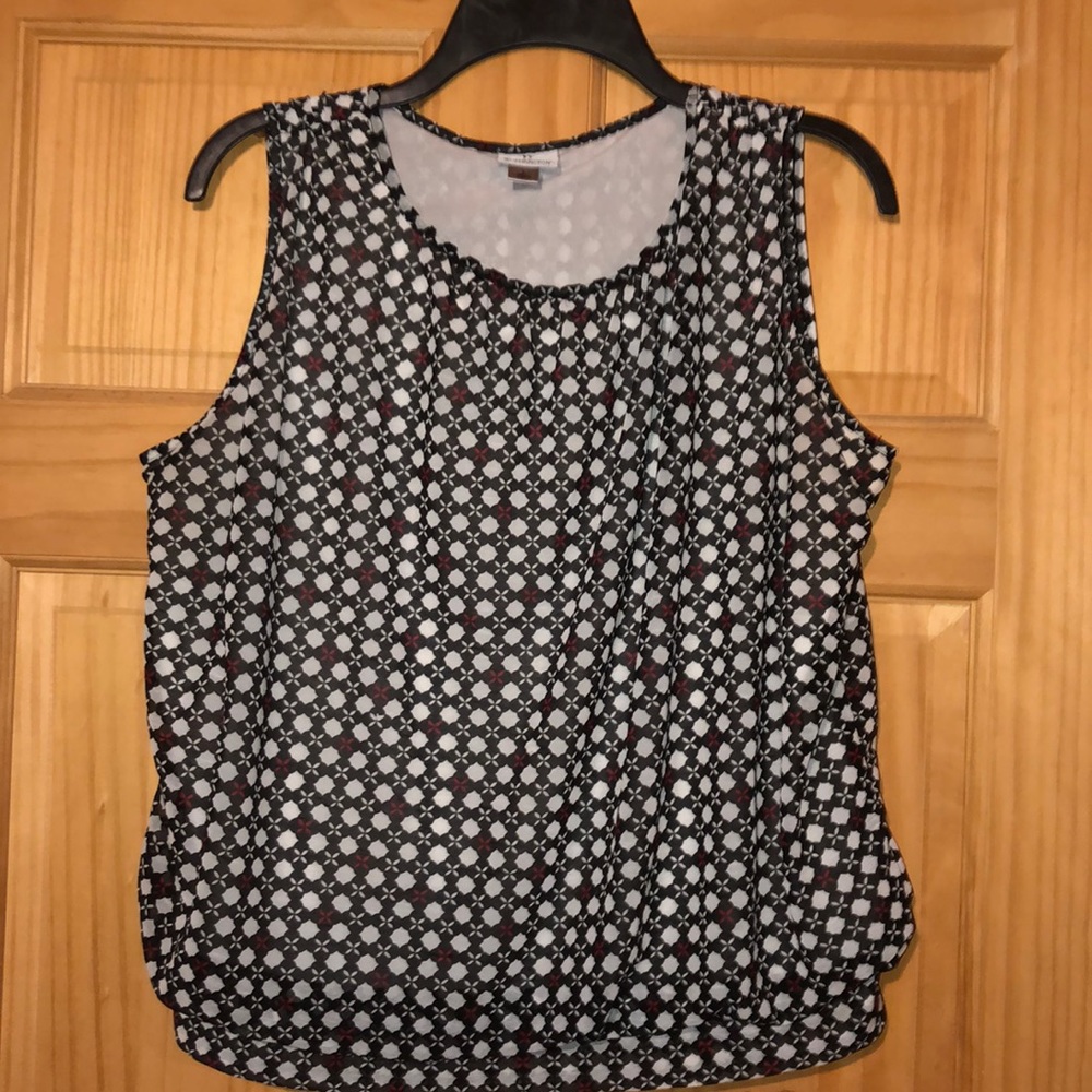 Fun pattered tank with bubble hem